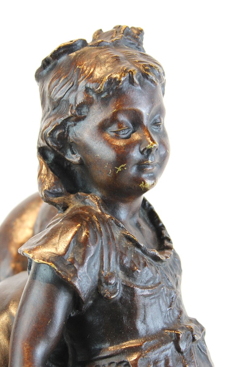 Sculpture en bronze de Léon Mignon intitulée « Lieux cachés ».-photo-4