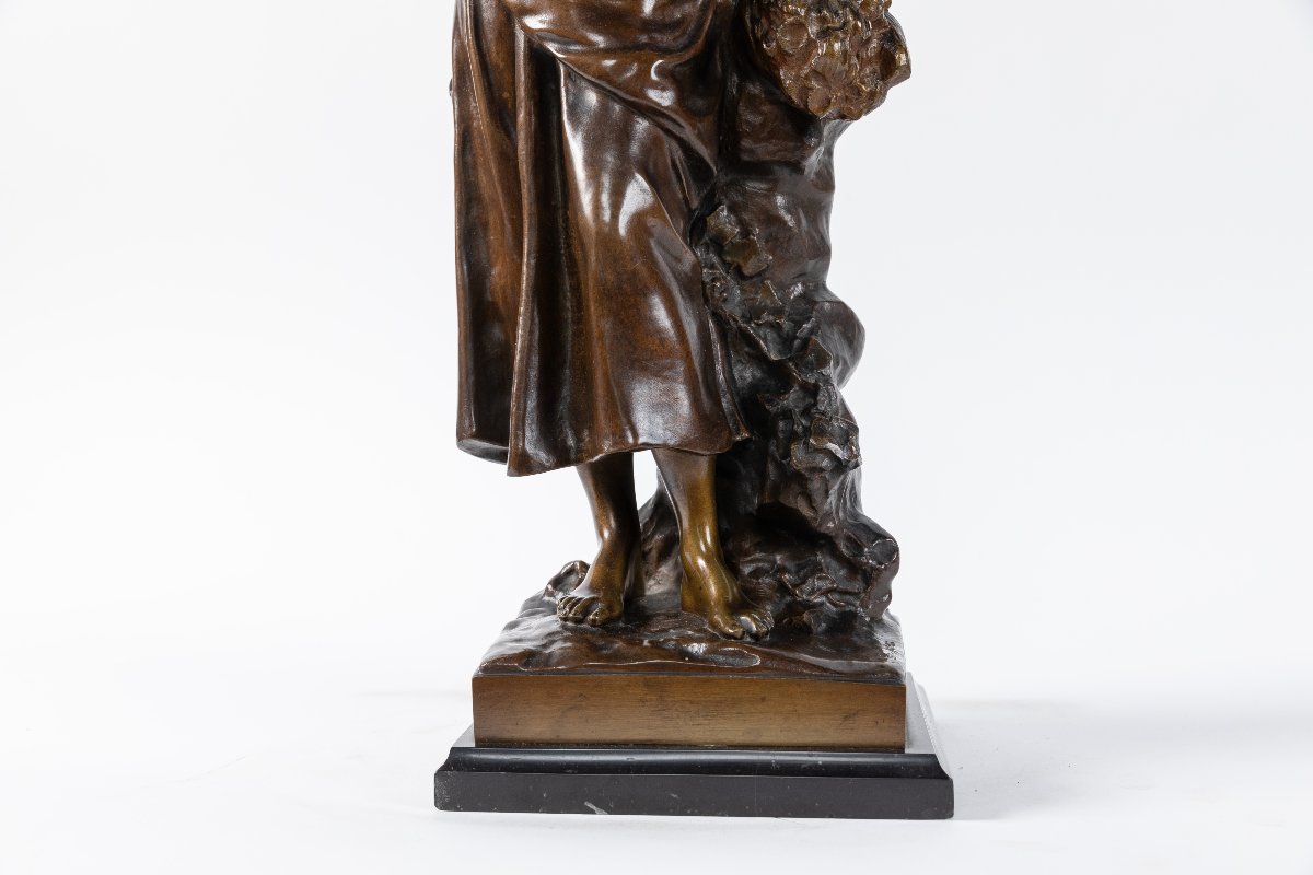 sculpture en bronze "mère et l'enfant " d'apres Hippolyte Moreau-photo-3