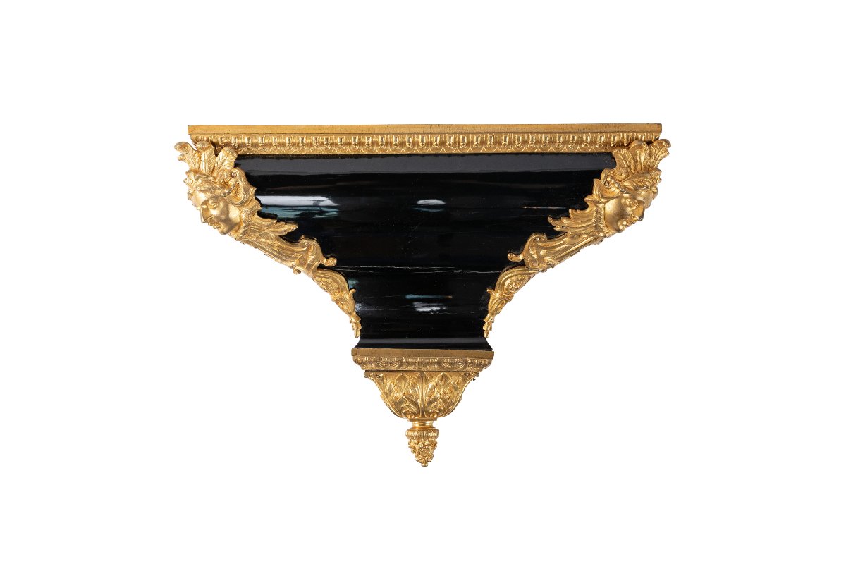 grand cartel avec son console d'epoque Louis XV, 18eme-photo-2
