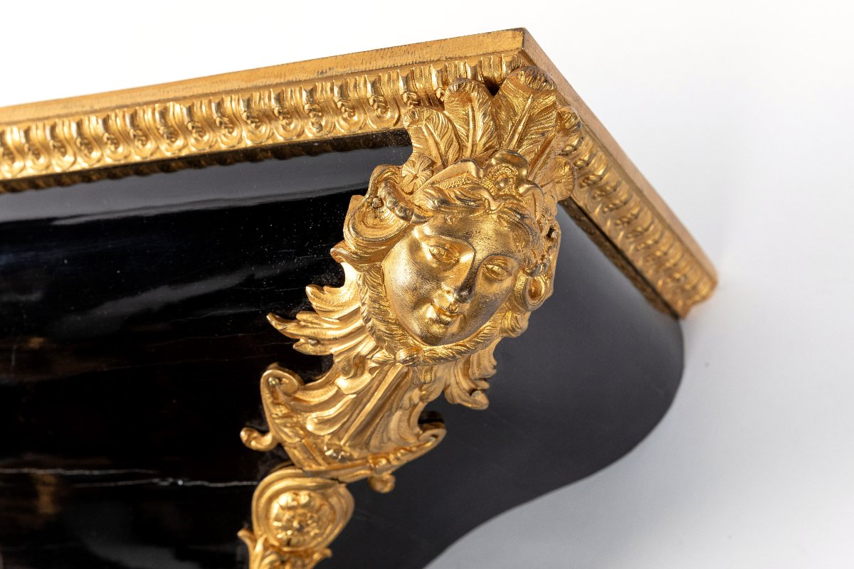grand cartel avec son console d'epoque Louis XV, 18eme-photo-3