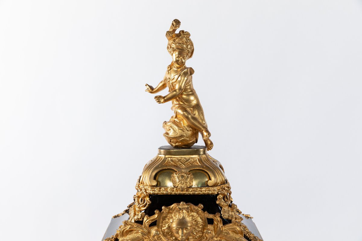grand cartel avec son console d'epoque Louis XV, 18eme-photo-1