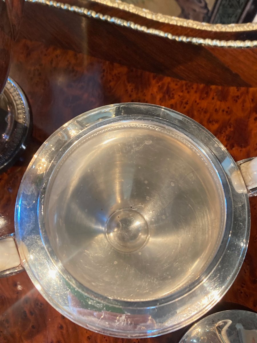 Service à Thé Et Café En Argent 835, Wolfers, Belgique-photo-3