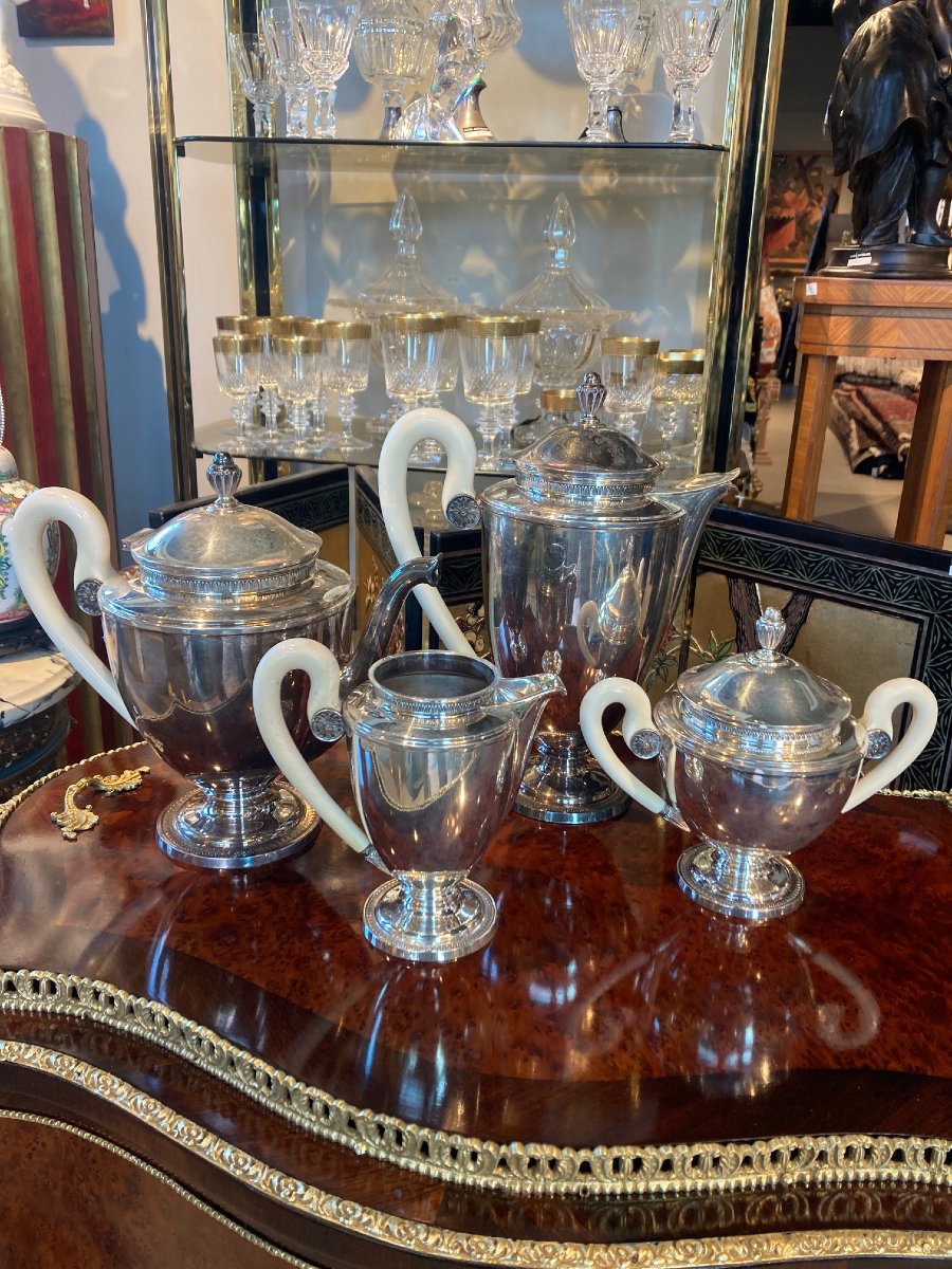 Service à Thé Et Café En Argent 835, Wolfers, Belgique