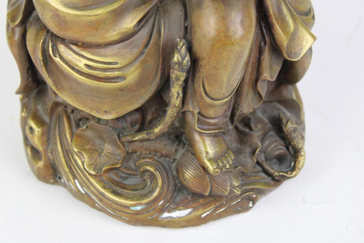 Nineteenth Century Chinese Bronze Budha Statue-photo-2