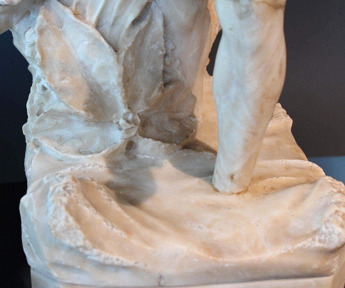 Sculpture italienne en alb&acirc;tre Fin du 19e si&egrave;cle-photo-6