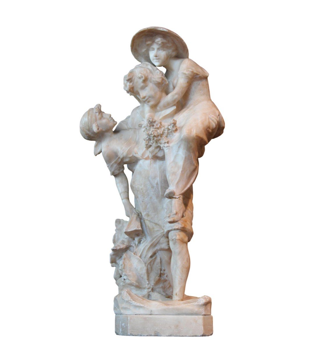 Sculpture italienne en albâtre Fin du 19e siècle