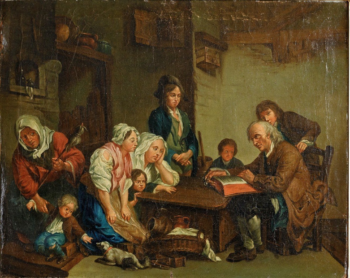 Tableau De Genre Belgique  Milieu du 19eme-photo-4