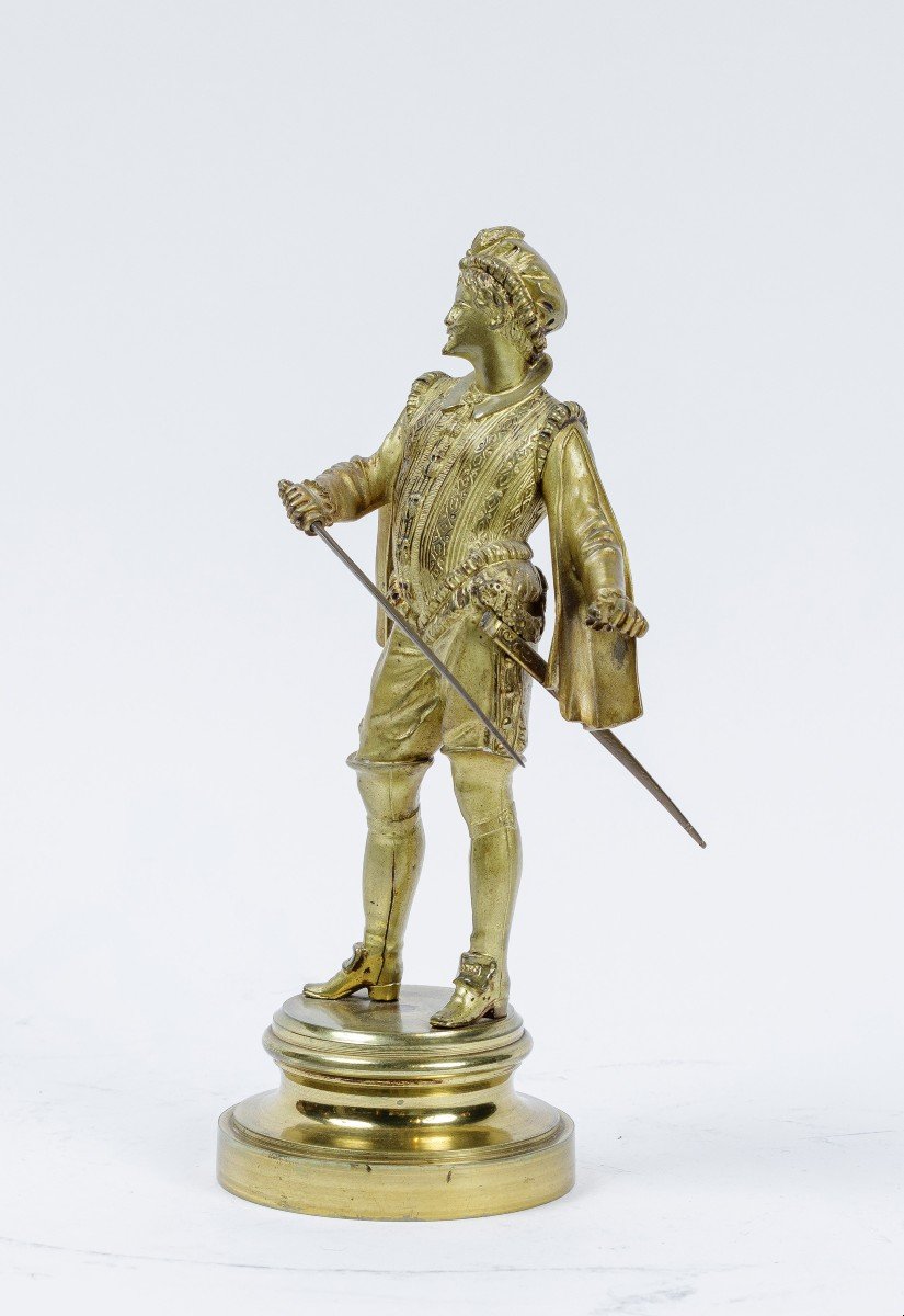 19th Century Louis XIV Style Gilt Bronze Sculptures-photo-7