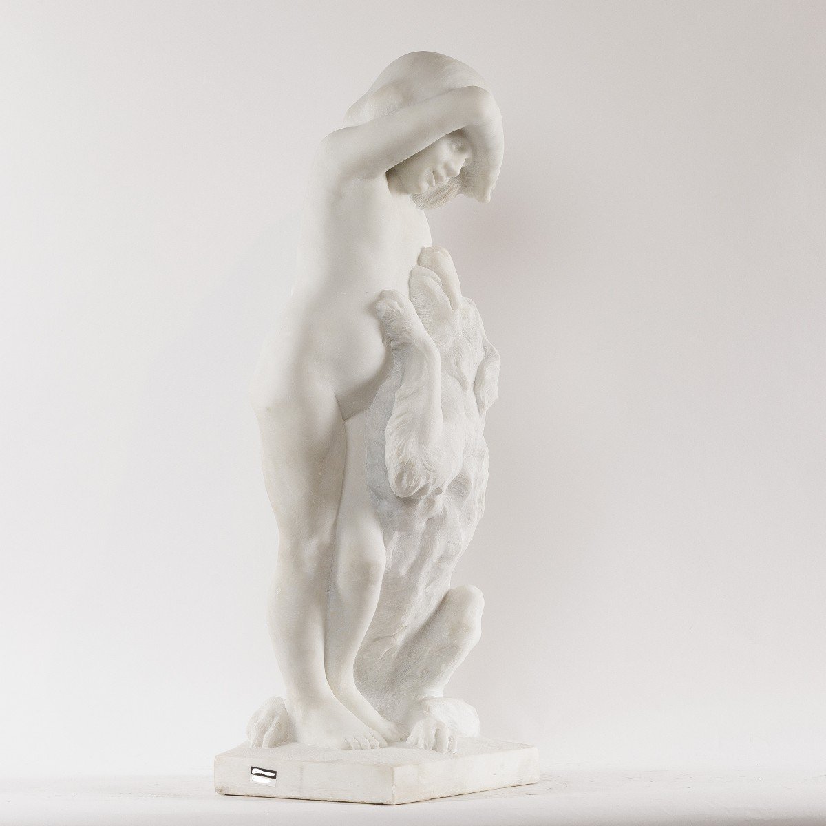 sculpture 20eme en marbre de carrare -photo-4