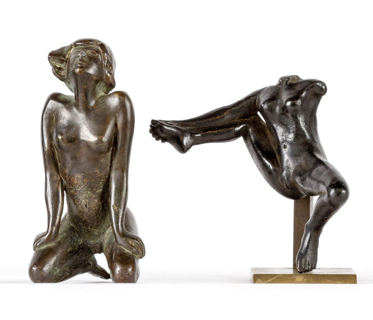 Serie De 5 Sculptures Erotic En Bronze Signe Jesvart 20eme-photo-2