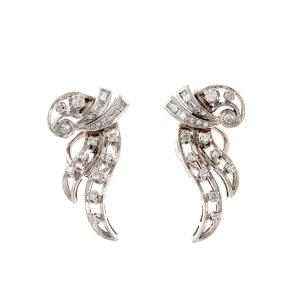 Boucles d'oreilles avec diamants