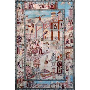 tapis Pakistan Lahor en laine 275 x 183 cm