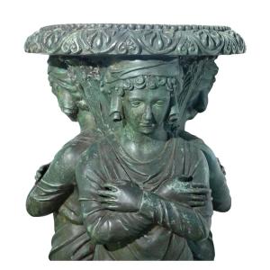 grand colonne en bronze 20eme de style néoclassicisme