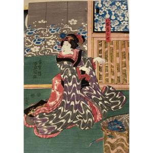 Estampes japonaises en couleurs de l'école Utagawa