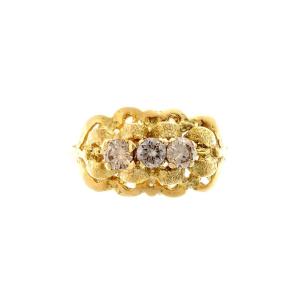Bague en or 14k sertie de trois diamants