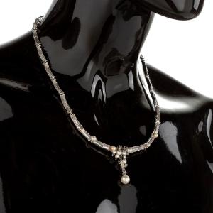 collier en or blanc 14k avec diamants