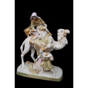 Large Hand-painted Porcelain Figurine, Royal Dux
