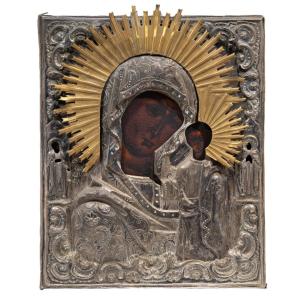 Russian Orthodox Icon “our Lady Of Kazan,” 19th Century.