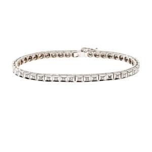 14k Gold Tennis Bracelet With 0.9 Ct Brilliant-cut Diamonds
