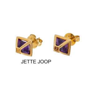 18k Gold And Amethyst Earrings By Jette Joop.