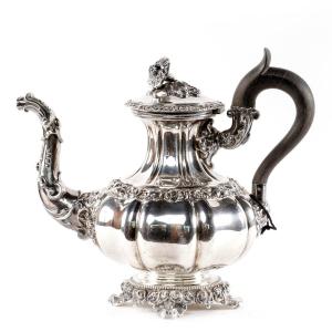 19th Century Louis XV Style Silver Teapot