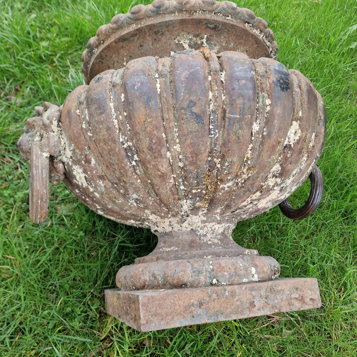 Vasque de jardin en fonte XIXe-photo-2