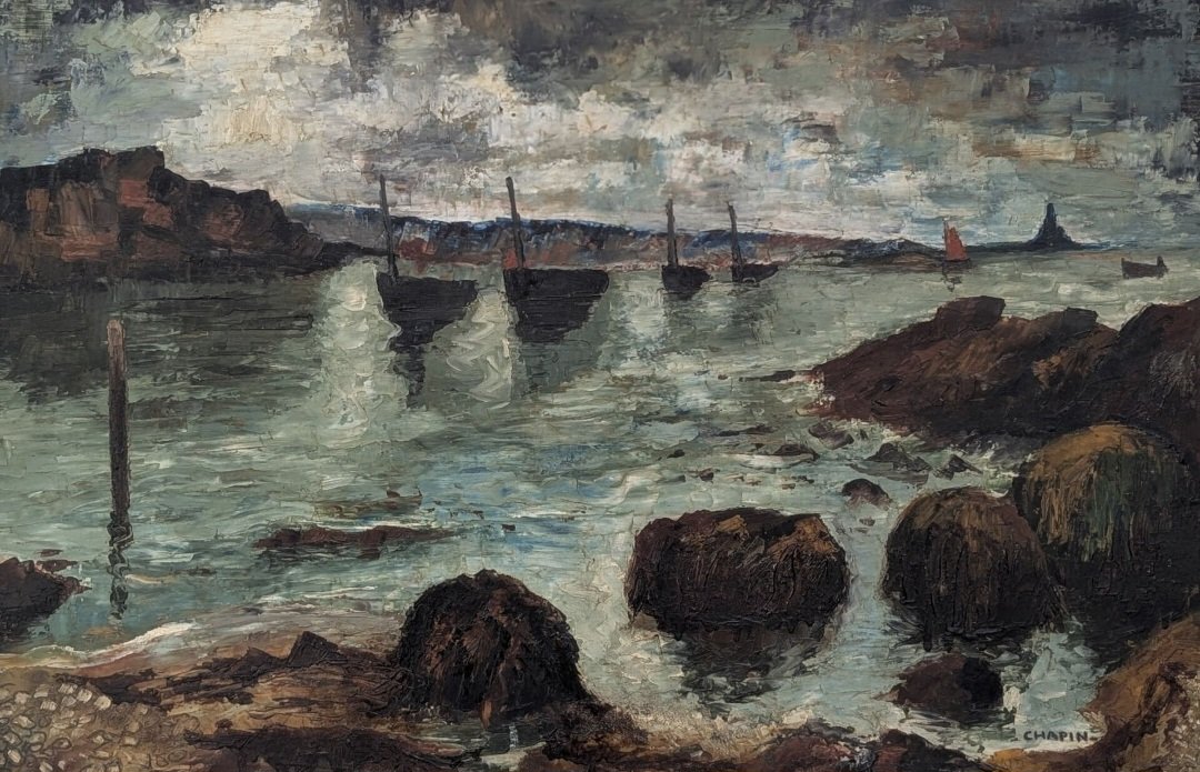 Oil On Panel : Seascape