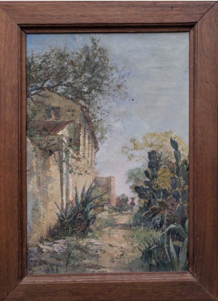 Oil On Canvas, "villefranche-sur-mer"-photo-3