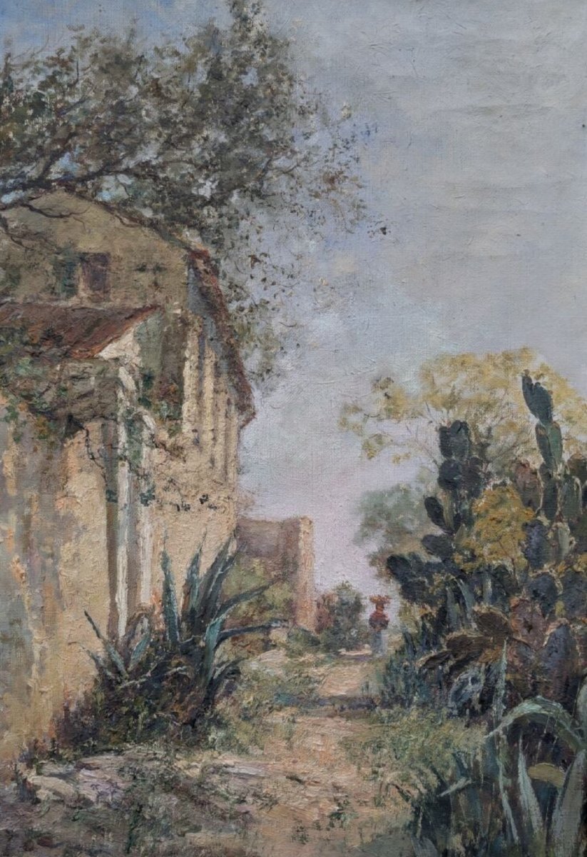 Oil On Canvas, "villefranche-sur-mer"