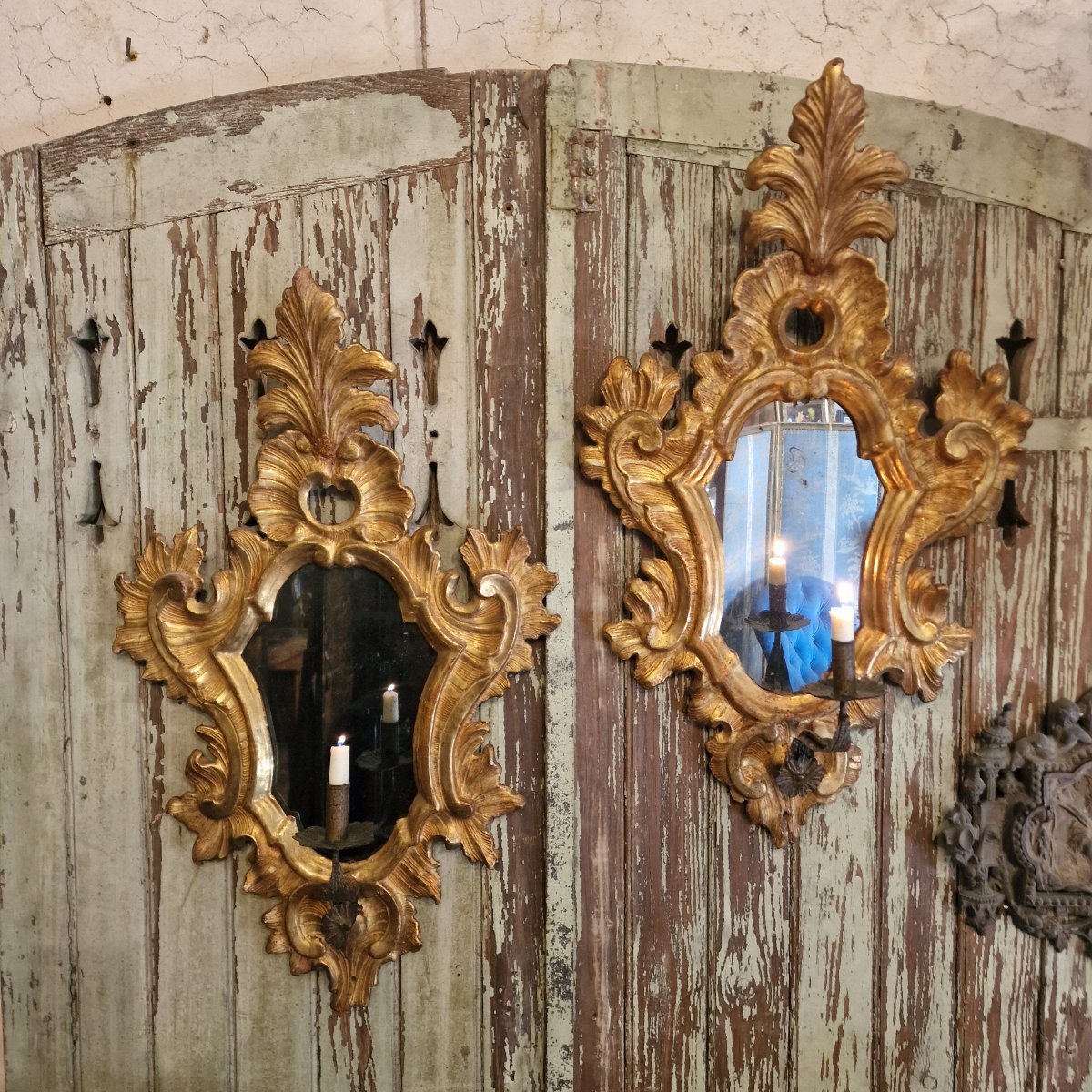 Paire de miroirs italie xviiie