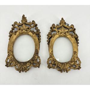 Paire d'encadrements xviiie siècle