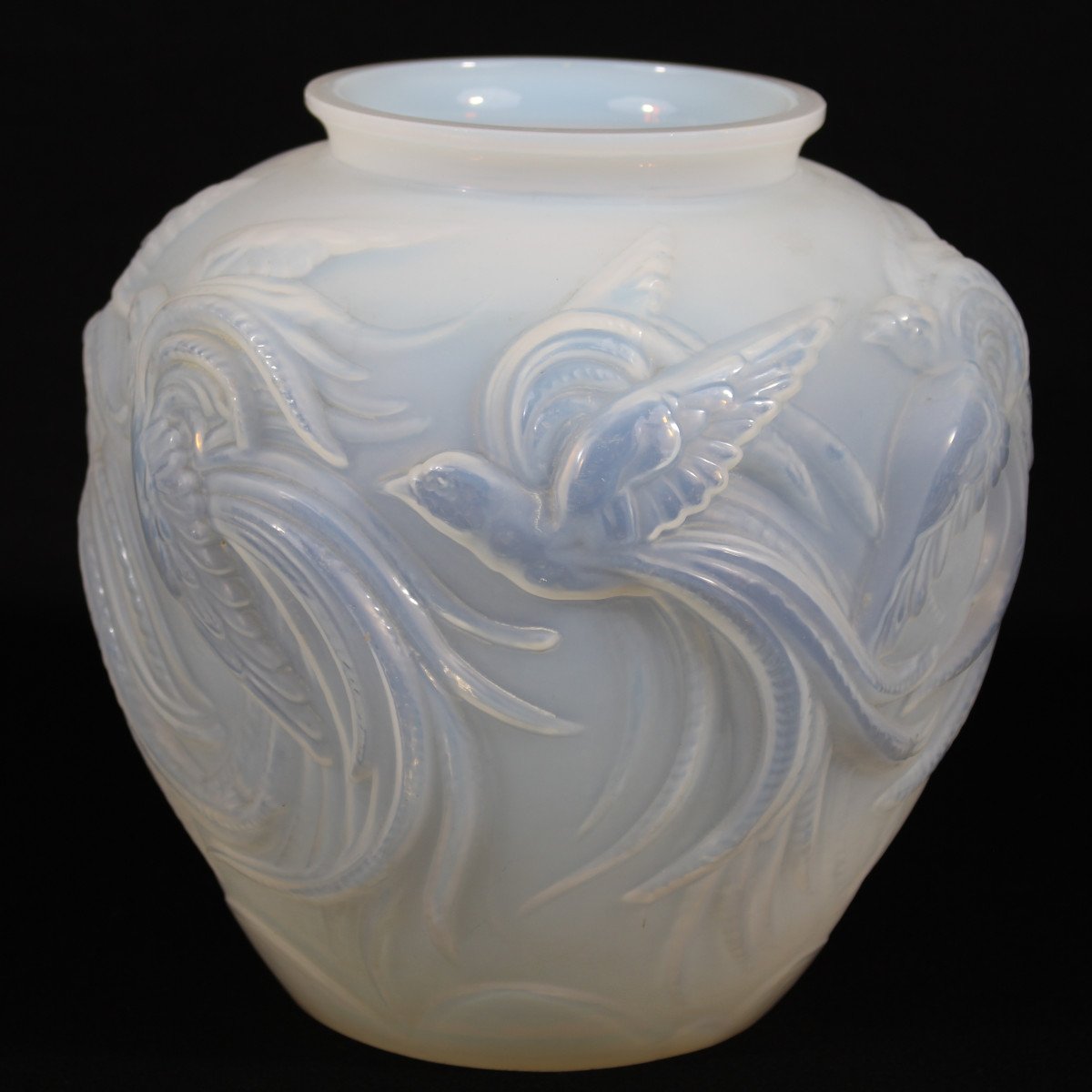 Verlys France Vase "the Birds Of Paradise"-photo-1