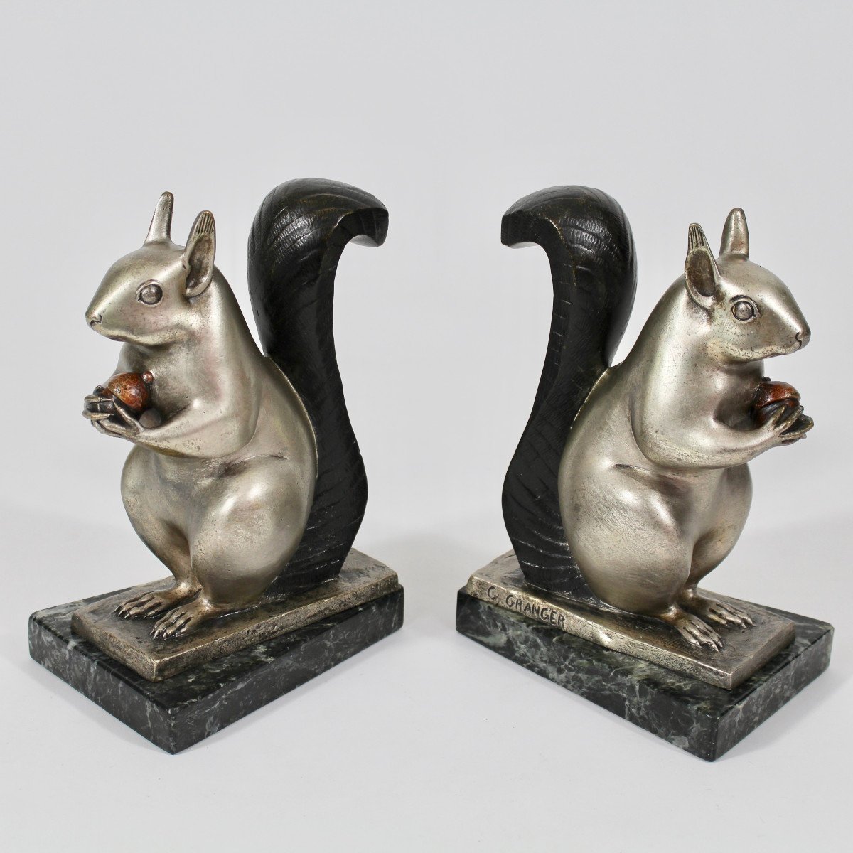 G  GRANGER   SERRE-LIVRES   " ECUREUILS  "-photo-2