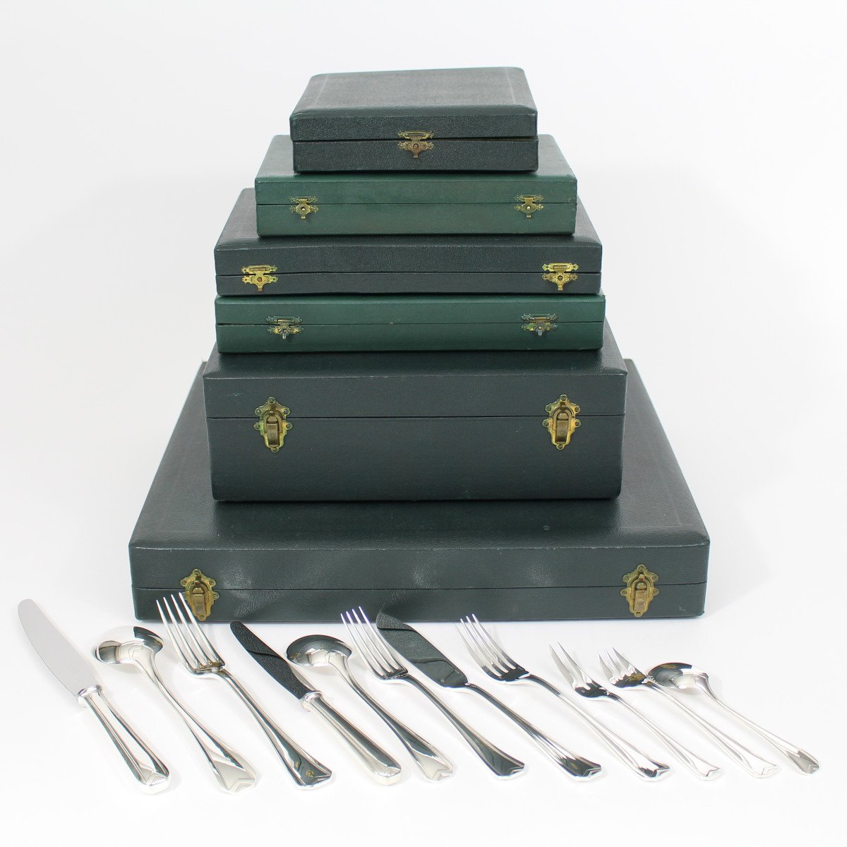 Christofle "chevrons" Set 141 Pieces-photo-4