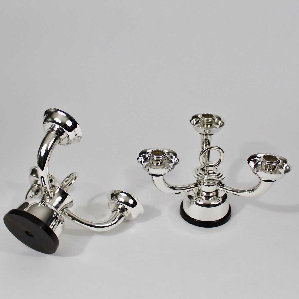 Christofle Art Deco Candle Holders-photo-2