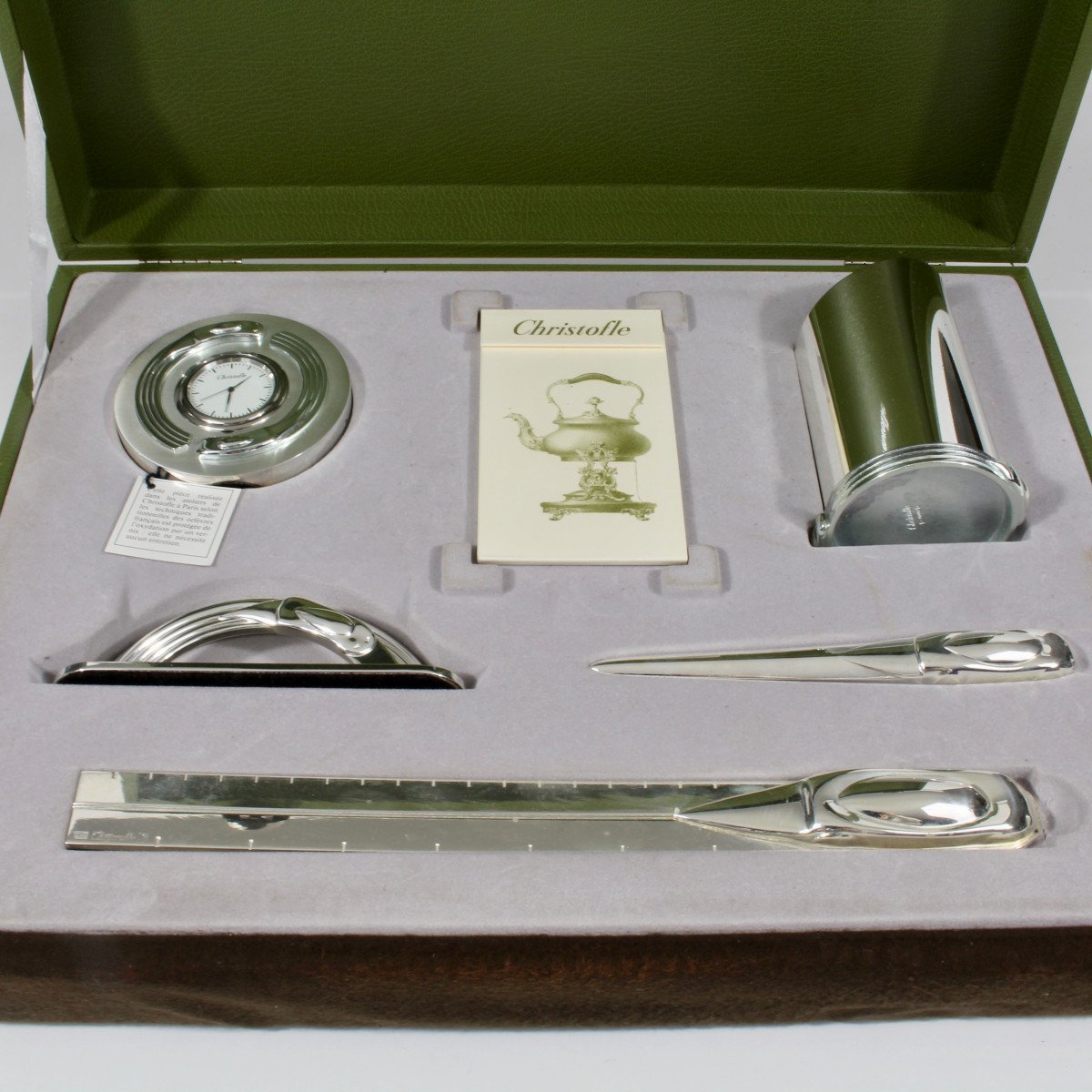 CHRISTOFLE    ENSEMBLE DE BUREAU " VITESSE "-photo-4