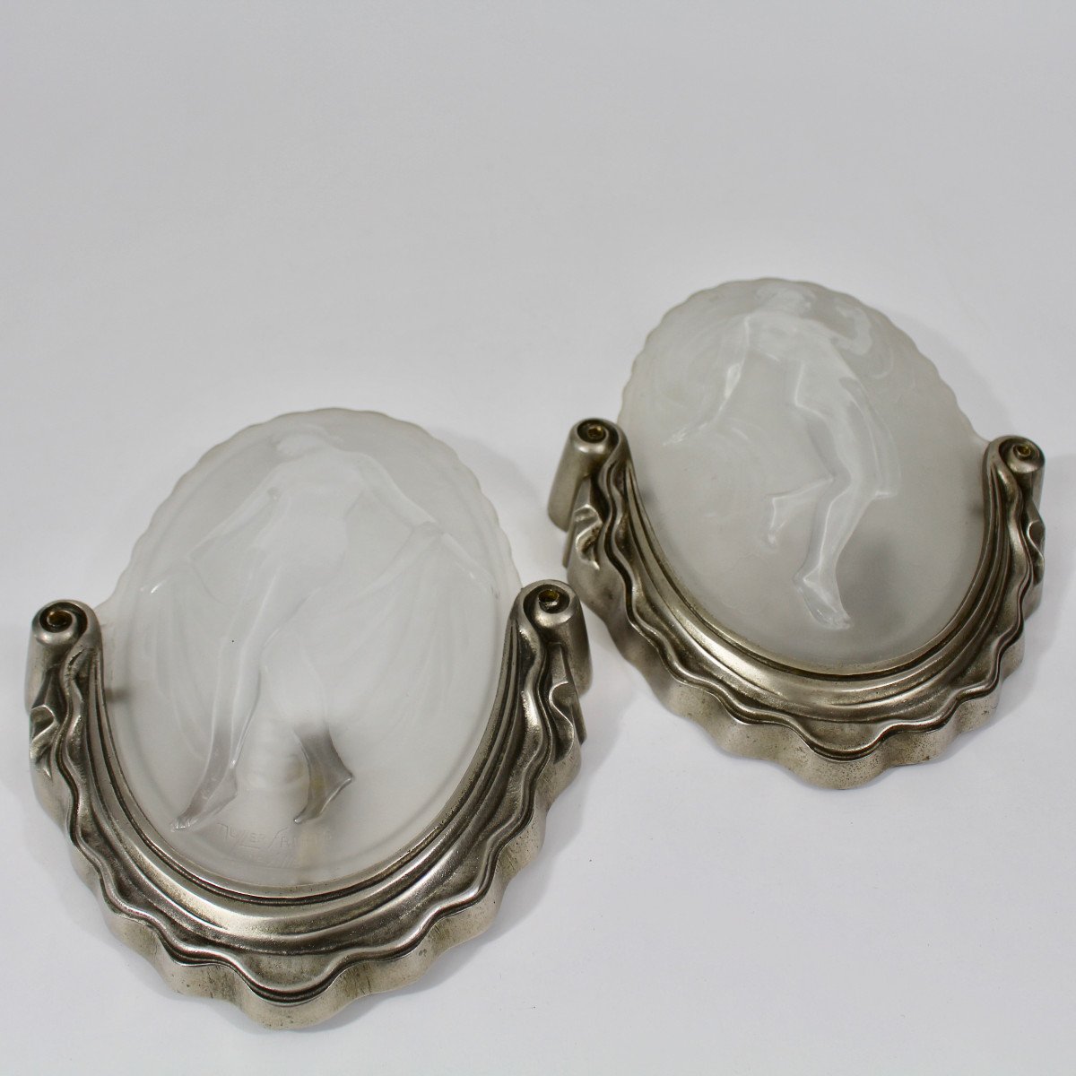 MULLER  FRÈRES  LUNÉVILLE   APPLIQUES  "  DANSEUSES  "-photo-4
