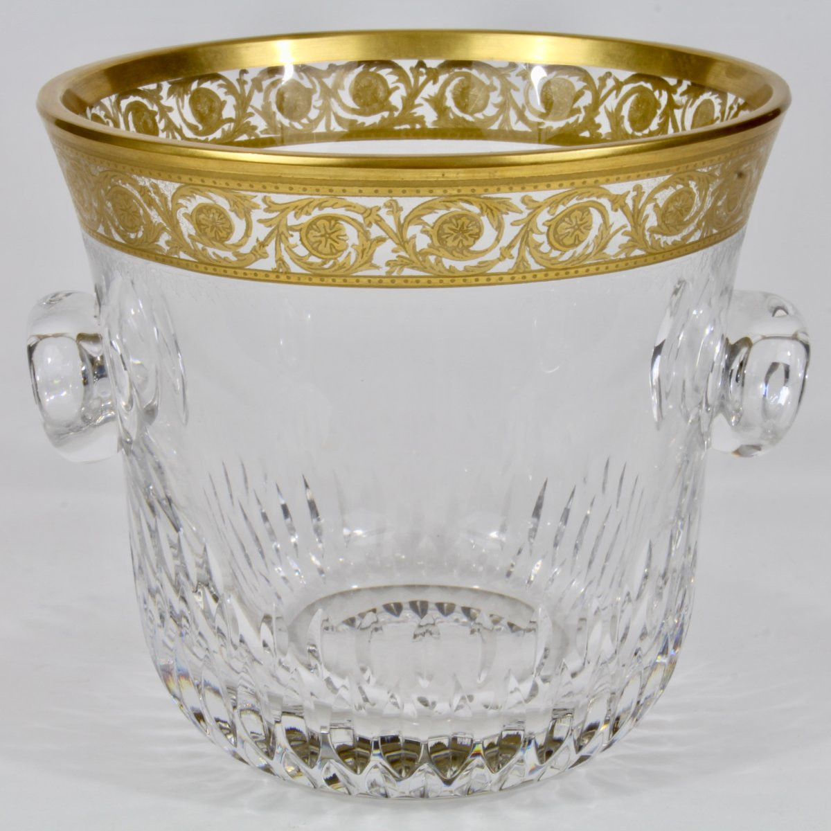 St Louis Crystal "thistle Gold" Champagne And Ice Buckets-photo-2