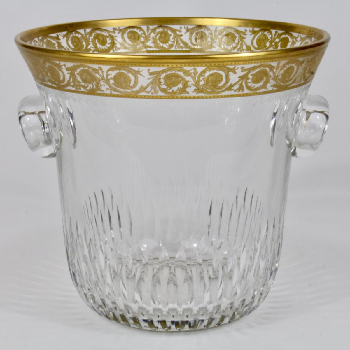 St Louis Crystal "thistle Gold" Champagne And Ice Buckets-photo-4