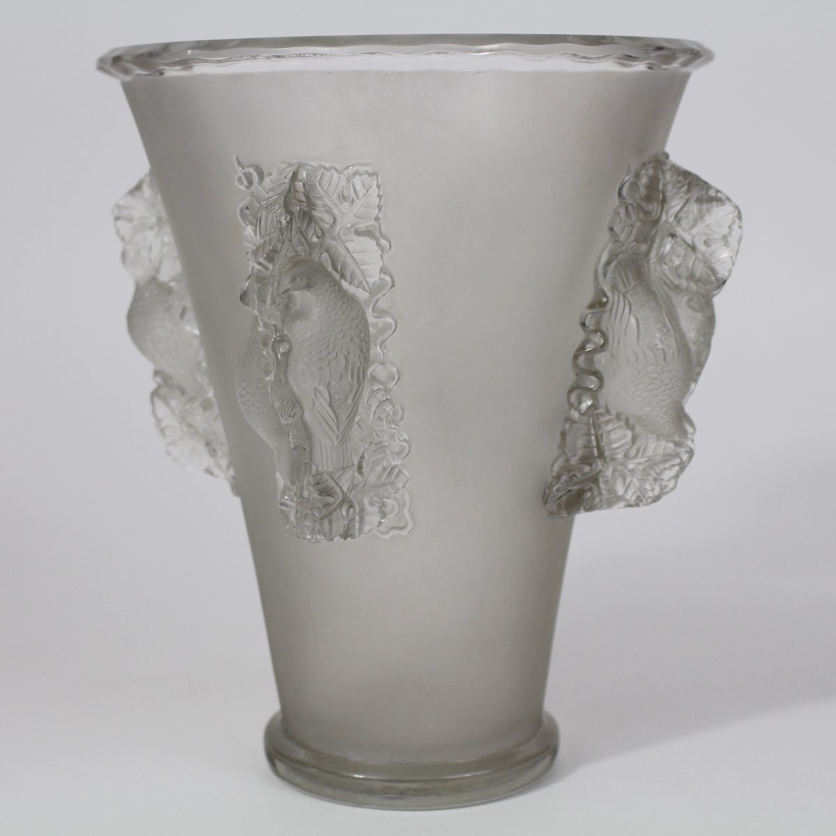 R  LALIQUE   VASE  " ST EMILION  "-photo-3