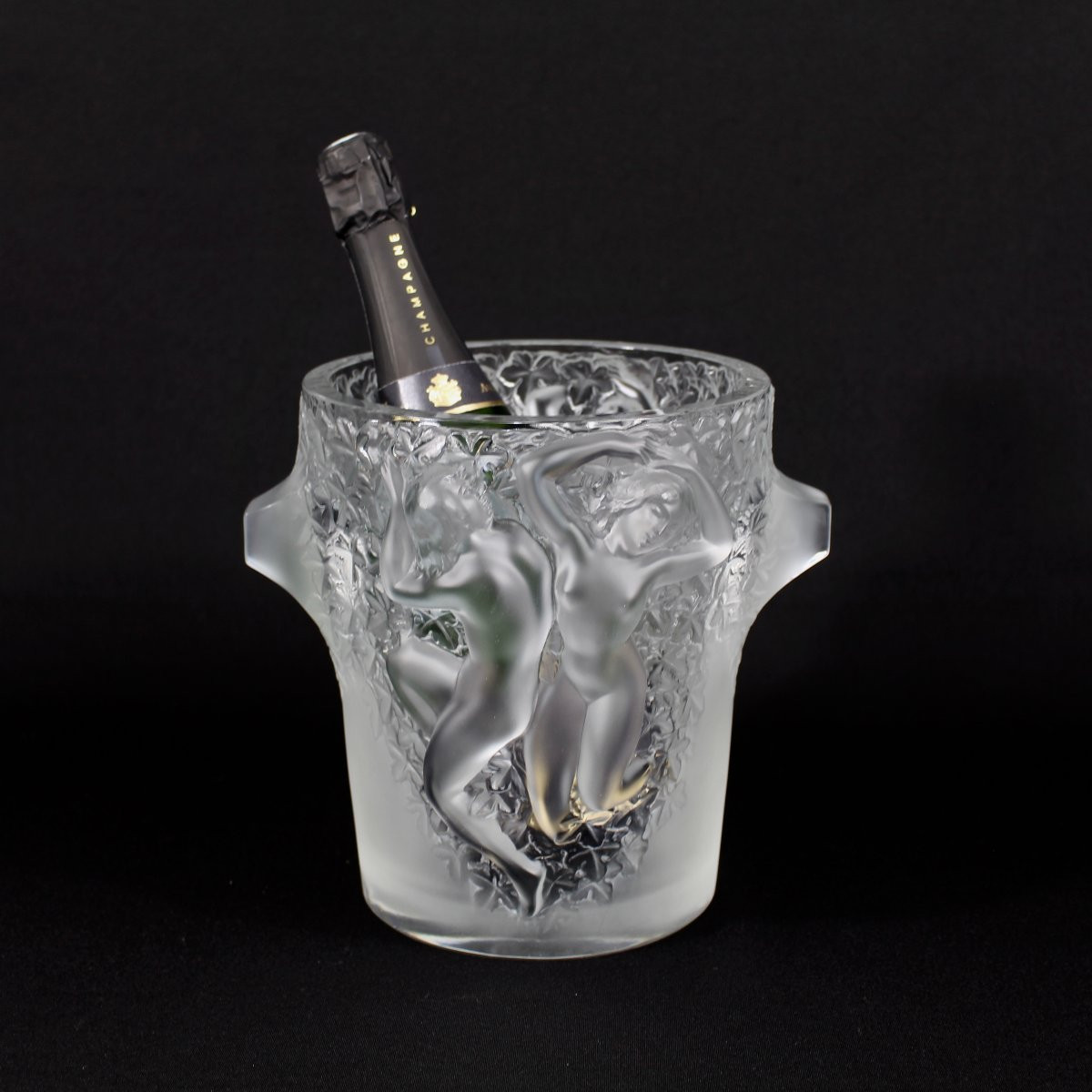 LALIQUE  FRANCE    SEAU À CHAMPAGNE " GANYMEDE "-photo-3