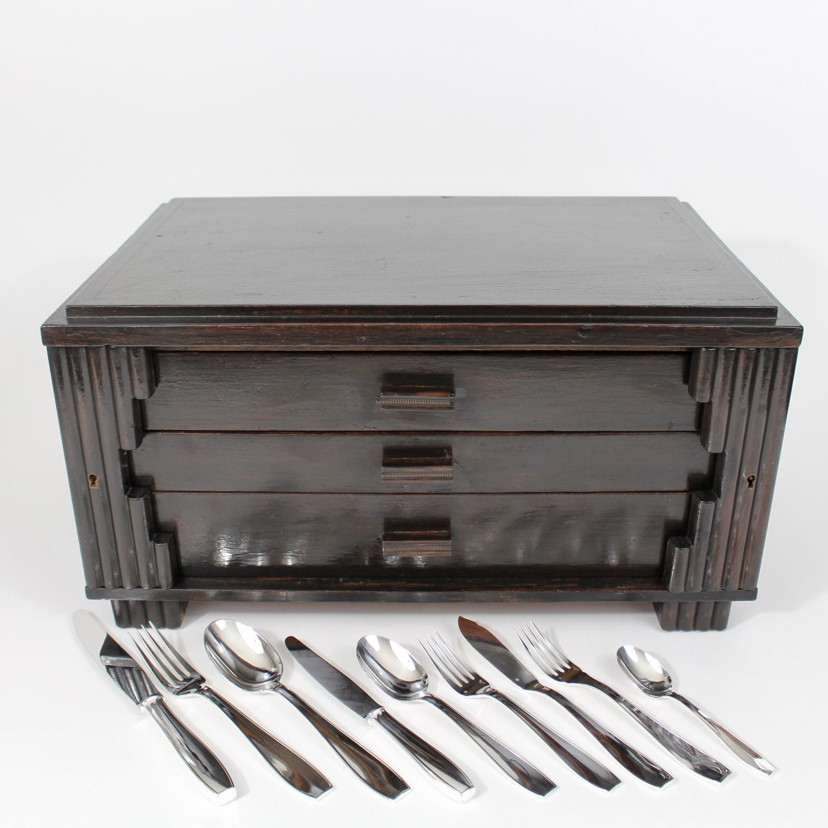 Christofle "atlas" 109-piece Cutlery Set-photo-4