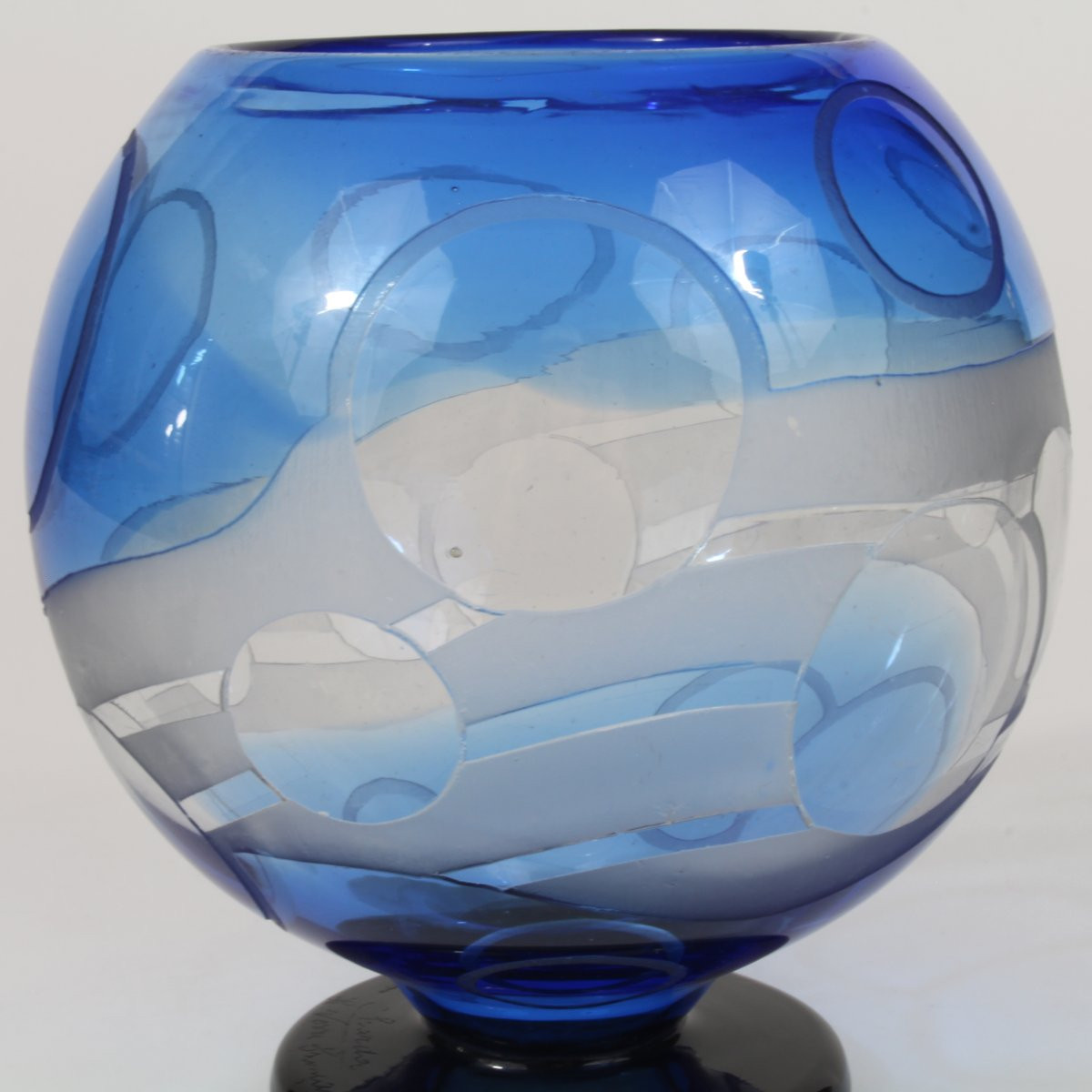 Charder - French Glass Art Deco Vase-photo-3