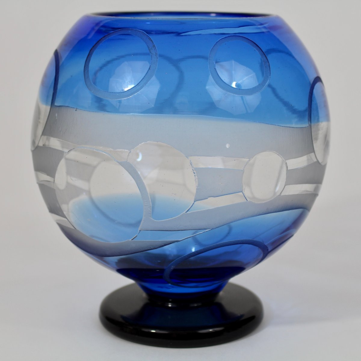 Charder - French Glass Art Deco Vase-photo-2