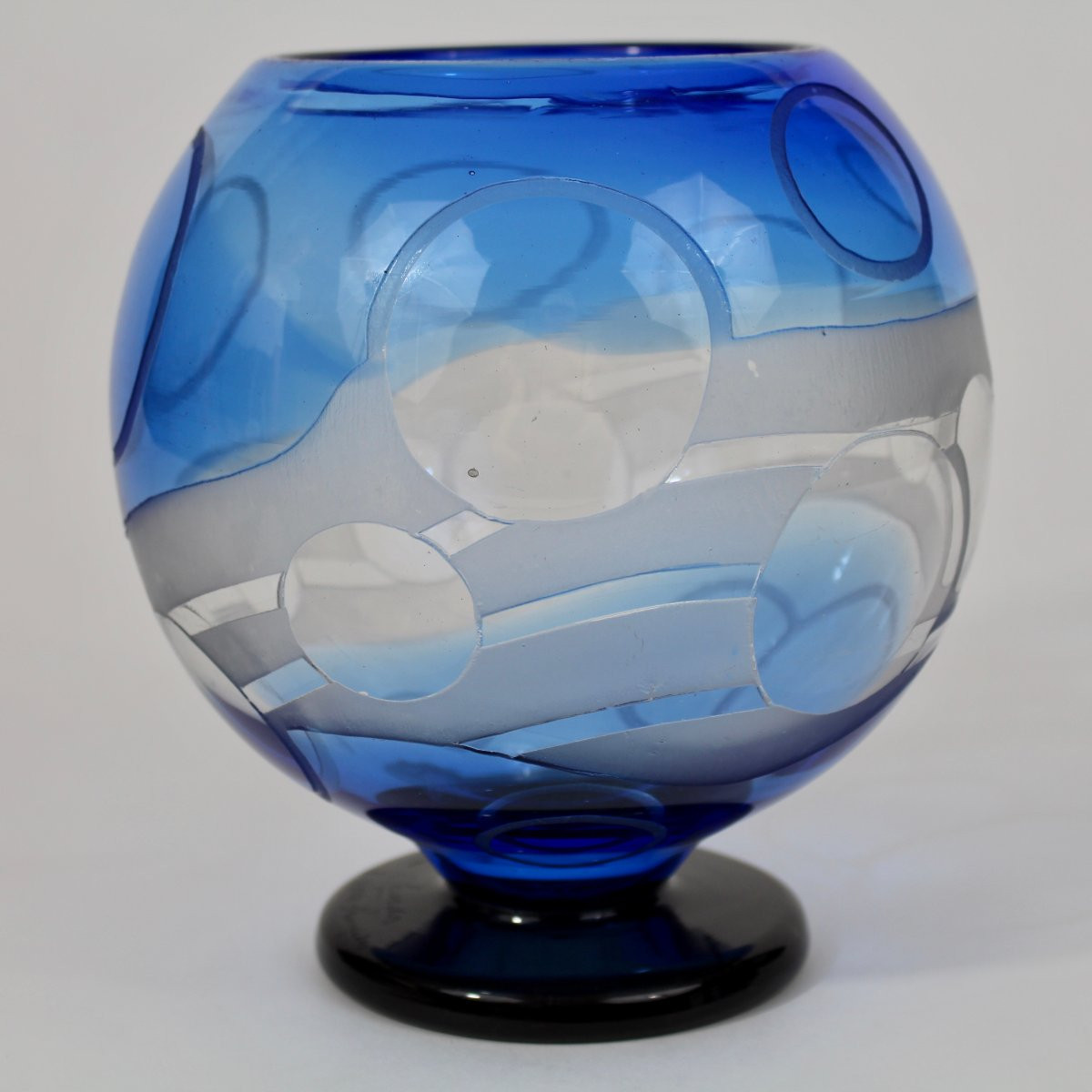 Charder - French Glass Art Deco Vase-photo-3