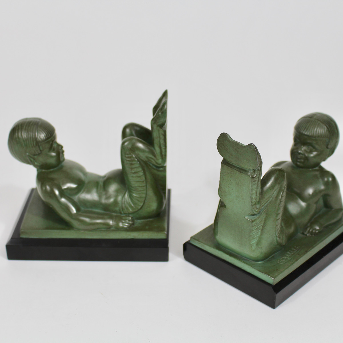 C Charles Bookends "faunas"-photo-7