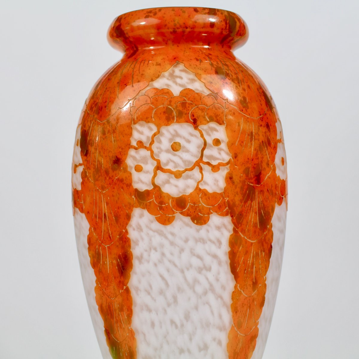 CHARDER - LE VERRE FRANÇAIS     VASE  "GLYCINES  "-photo-2