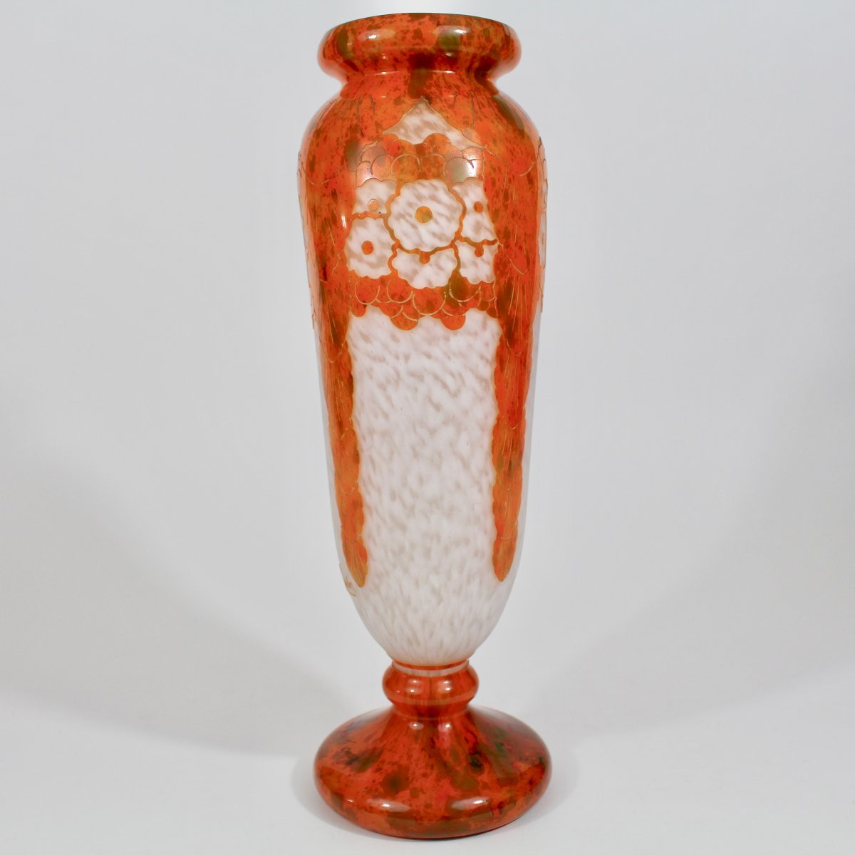CHARDER - LE VERRE FRANÇAIS     VASE  "GLYCINES  "-photo-8