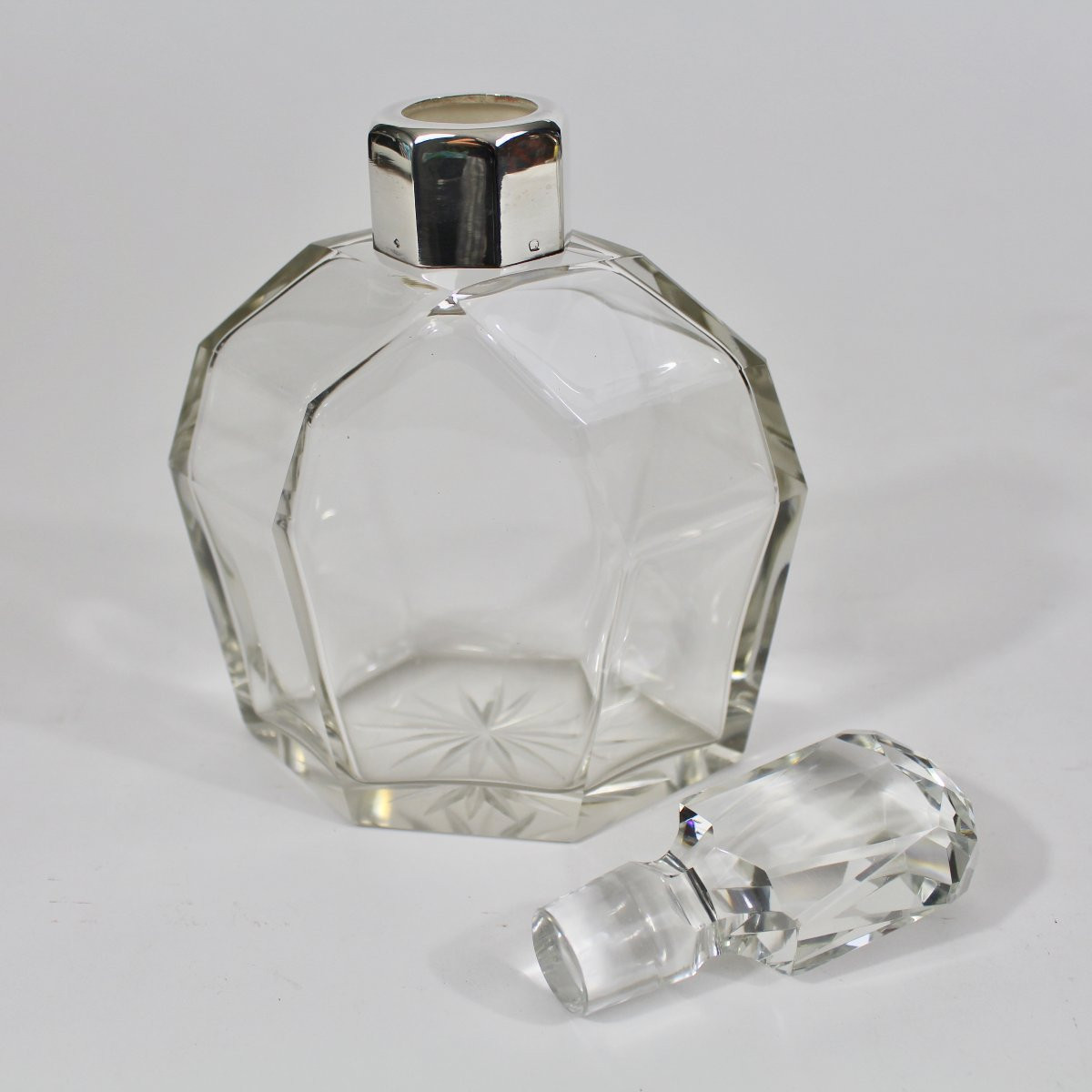 Art Deco Silver And Crystal Liquor Service-photo-3