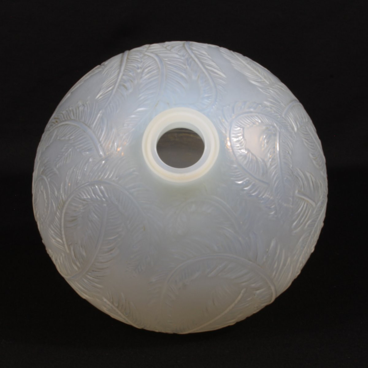 R  LALIQUE  VASE  "PLUMES "-photo-3